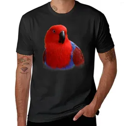 Polos pour hommes Belle dame en rouge Eclectus Parrot T-shirt Edition T-shirt Haut d'été Chemises graphiques Hommes