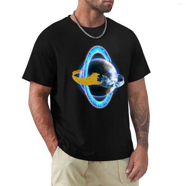 Polos para hombre Beautiful Unique Glowing Planet! Camiseta de secado rápido Summer Top Black T Shirt Edition Ropa para hombres