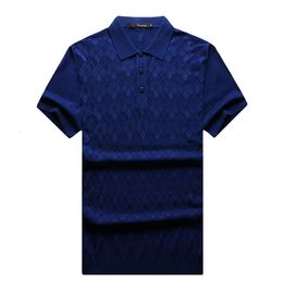 Polos para hombre BILLIONAIRE OECHSLI camisa de seda para hombre de verano de manga corta de negocios informal delgada transpirable de alta calidad de gran tamaño S-5XL 230804