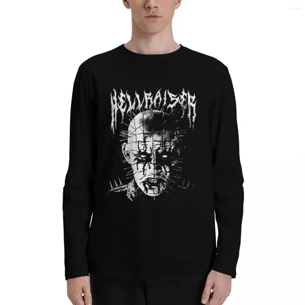 Polos para hombre Black Metal Pinhead Camisetas de manga larga Camisetas gráficas Sudadera Secado rápido Liso Hombres