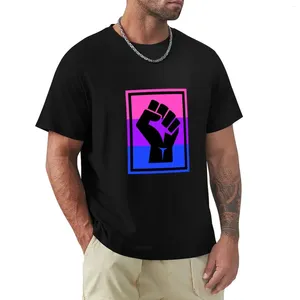 Men's Polos Blm Fist - Bisexual1 T-shirt Blacks Graphics Summer Clothes Mens Vintage T-shirts