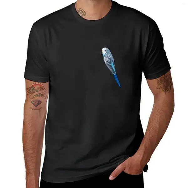 Camiseta azul de polos para hombres Budgie Plus Tamaños de gran tamaño Tops de verano ropa para hombres