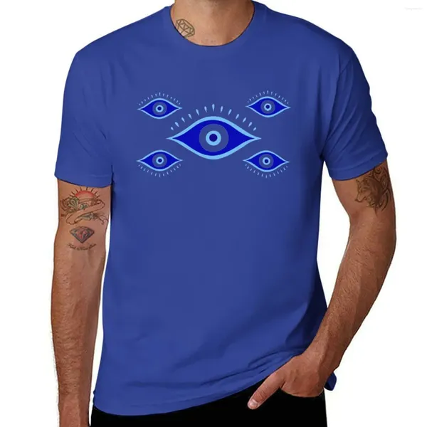 Men's Polos Blue Evil Evil Eye Camiseta Nazar Tops Venta vintage Camas