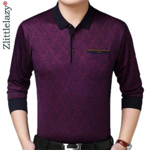 Polos para hombre Marca Casual Pocket Fitness Polo de manga larga Hombres hirt Jersey Argyle Camisetas para hombre Vestido Moda 93002 220915