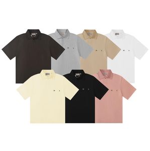 Heren Polo's merk prethoracic logo FO zomer fallow Korte mouw Basismodel 7 kleuren Kwaliteit top street modieus los T-shirt revers