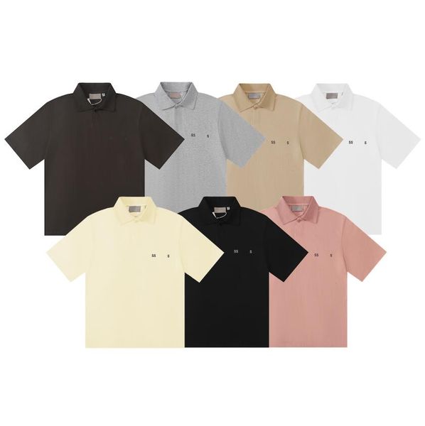 Marca de polos para hombre logo pretorácico FO barbecho de verano Manga corta Modelo básico 7 colores Calidad top street moda camiseta suelta solapa