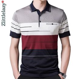 Polo's voor heren Polo's Korte mouw Polo T -shirt Heren Casual Summer Striped Men 220823