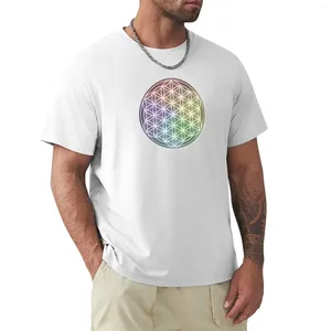 Polos masculins fleur multicolore de vie T-shirt Blacks Graphiques Hippie Vêtements Summer Fruit The Loom Mens T-shirts