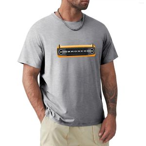Polos pour hommes Bronco Grill Silhouette-Cyber Orange T-Shirt surdimensionné blanc grandes tailles t-shirts ajustés pour hommes