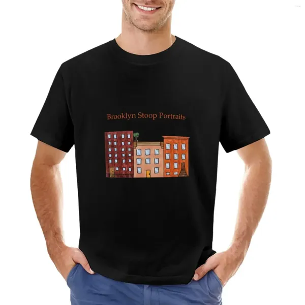 Polos pour hommes Brooklyn Stoop Portraits T-shirt noirs pour un garçon t-shirts lourds hommes