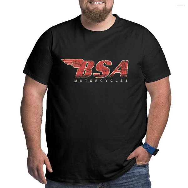 Polos pour hommes BSA Moto Distressed Design Logo T-shirt T-shirt Graphiques de grande taille Chemises unies pour hommes