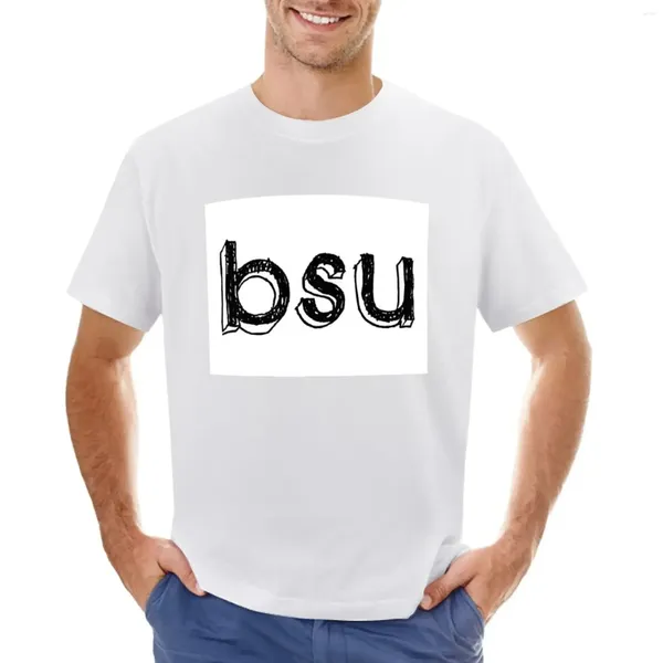 T-shirt pour hommes Polos BSU Vêtements esthétiques Blanks Fans de sport Séchage rapide T-shirts noirs simples hommes