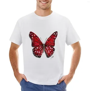 Colección de Polos de mariposas para hombre: camiseta de mariposa rosa, camisetas blancas para niños de peso pesado, tallas grandes, camisetas gráficas para hombre de Anime