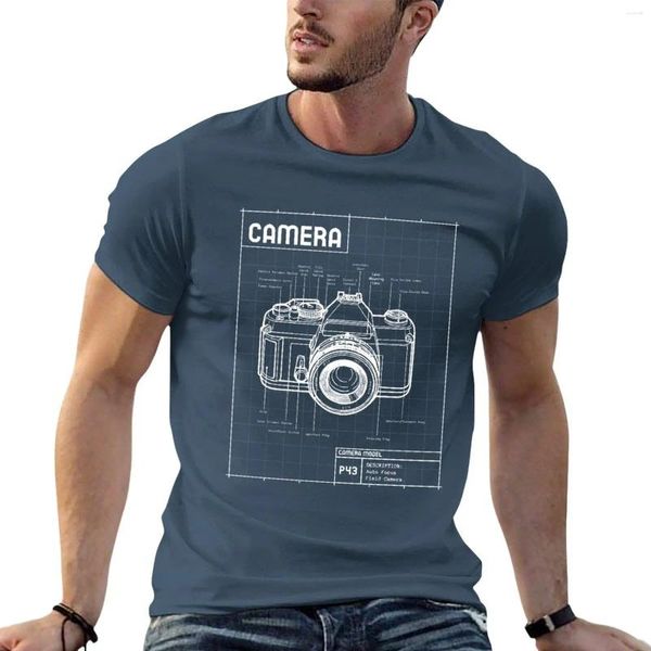 Polos pour hommes T-shirt avec plan d'appareil photo T-shirts Funnys T-shirts surdimensionnés pour hommes