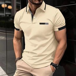 Polo's voor heren camisa de tijd futebol masculino zomer mode poloshirt revers korte mouwen zakelijke pullover t-shir