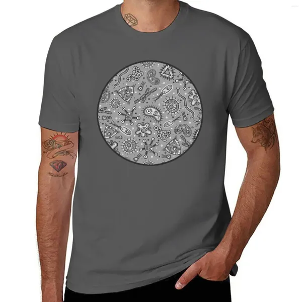 Microbes de dessins animés de polos pour hommes - T-shirt gris / gris Blouse T-t-t-shirt pour hommes