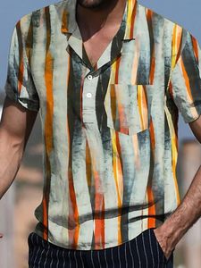 Polos Menos Casual Mens Shirts Shirts Fashion Digital Printing Abel V Tops Pullover 2022 Design boutonné lâche pour Menmen's Men'smen