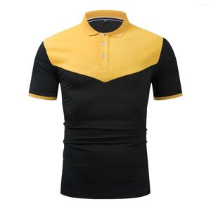 Polo's voor heren Casual Polo Shirt Men Summer Stritching heren shorts mouw zakelijke kleding luxe tee katoen my663