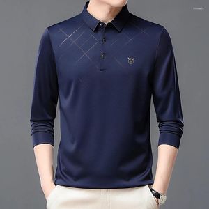 Polos pour hommes CASUMANL Marque Polo Shirt Hommes Mode Solide Collier Smart Casual 2024 Automne Manches longues Vêtements réguliers