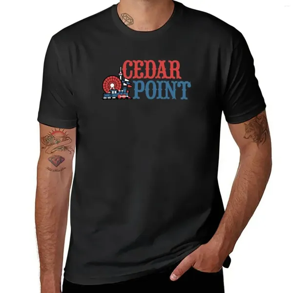 Men's Polos Cedar Point Old Vintage Logo Design T-shirt Anime Customs Vos propres t-shirts de poids lourd pour hommes