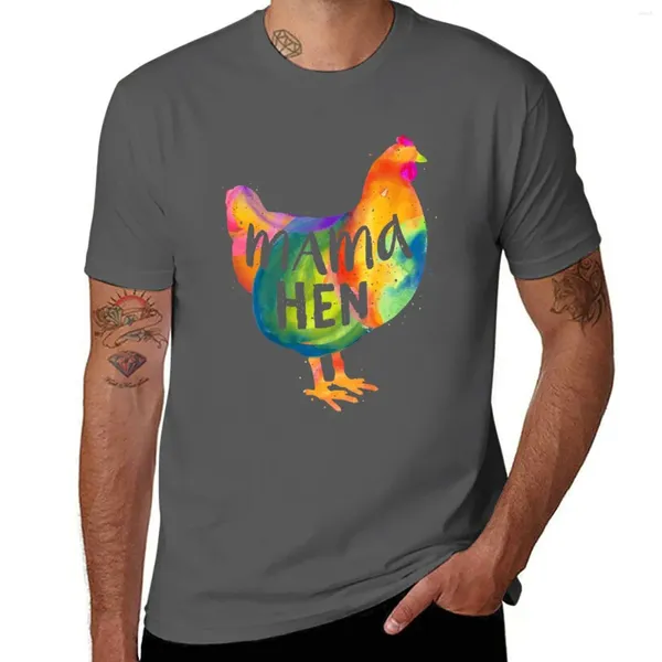 Polos pour hommes Poulet (Mama Hen) / Cadeaux pour les amoureux Mère Maman Maman T-shirt Anime Personnalisés Blancs T-shirts unis Hommes