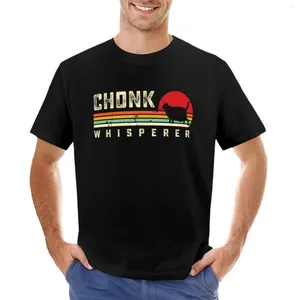 Men's Polos Chonk Whisperrer T-shirt rétro Tshirt cadeau T-shirt Vêtements hippies Blanks Shirts Men