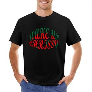 Polos pour hommes Chrissy Wake Up T-Shirt Quick Drying Shirt Edition T Boys Shirts For Men Pack