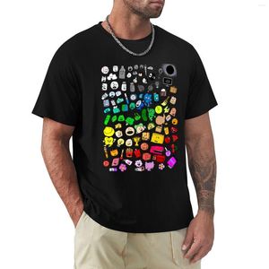 Polos pour hommes Classic BFDI Inanimate Insanity Tous les personnages (transparent) T-shirt Chemise à imprimé animal pour garçons Tees Designer T Men