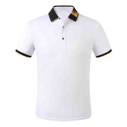 Polos Men's Classic Letter et Strayed Motif Mens Mode Tops Polo Chemise Contraste Couleur Casual Sleeve Hommes Hommes Tees