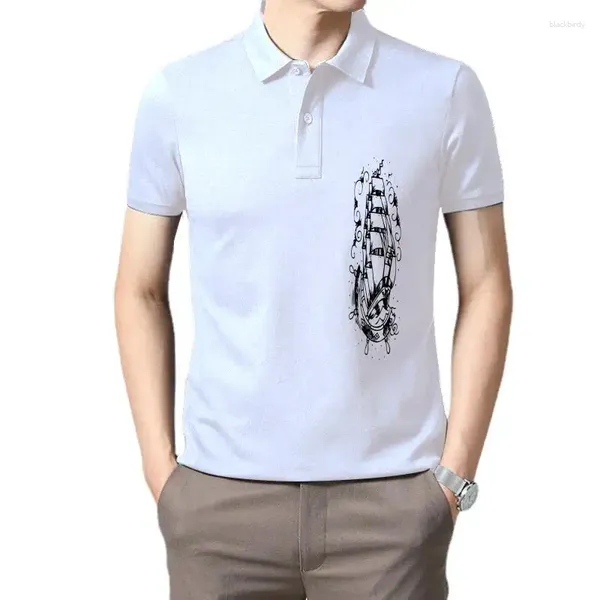 Polos pour hommes Classic Ship Maritime Sailinger Boat Pirate Tattoo Body Art Ink T-shirt Tee