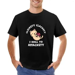 Heren PoloS Clickety Clackety Ik rol naar aanval t-shirt douane anime vintage zomerkleding gewoon zwart t shirts mannen