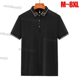 Polos para hombres Ropa Tamaño grande Hombres Polos Manga corta Transpirable Ropa de golf Camiseta Hombre 8XL 7XL Grande Plus Diseñador Moda Y2303