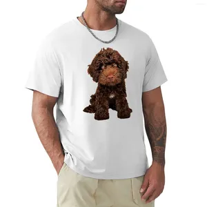 Polo's voor heren Cockapoo Chocolate Puppy Dog Poedel Mix T-shirt Shirts Grafische T-stukken Maatwerk Mannen