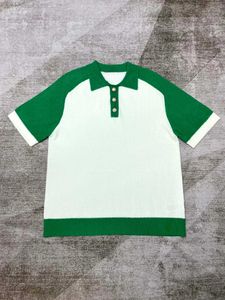 Heren PoloS Contrast Kleur Graphisch patchwork gebreide Polo Shirt Men Women Fashion Brand Q240508