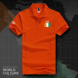 Polos para hombres Cote D'Ivoire Camisas de marfil Hombres Manga corta Marcas blancas impresas para el país 2022 Cotton Nation CIV Ivorian IvoirianMen's Po