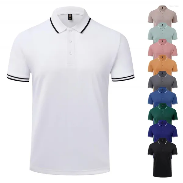 Polos De algodón para Hombre, Polos De negocios, camisetas con cuello De alta calidad, Polo para Hombre, camisa De trabajo para Playera De Hombre Algodon