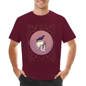 Polos pour hommes T-shirt Collage Corbeau et crâne Noirs Vêtements Anime Grands T-shirts pour hommes