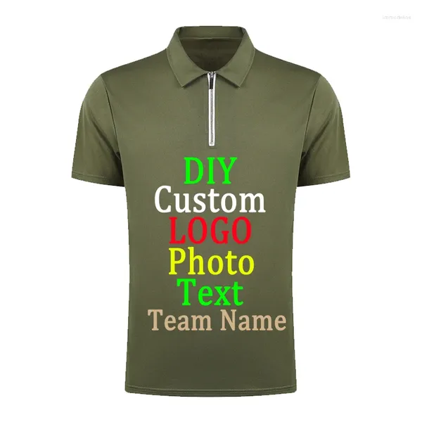 Polos pour hommes Logo personnalisé 2024 Été Couleur unie T-shirt à manches courtes T-shirt Casual Ajusté Tops Européen Américain 5XL