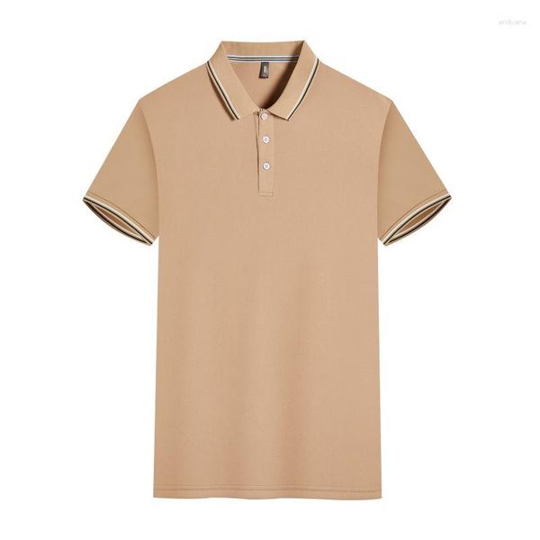 Polos pour hommes Logo personnalisable Polo marque chemises décontractées à manches courtes de haute qualité 2023 homme classique mode mince t-shirts
