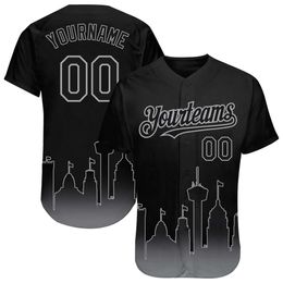 Polos pour hommes personnalisés 3D City Fond Mens Summer Summer Séchage rapide Baseball Jersey Fashion Fashion Trend Baseball Shirt