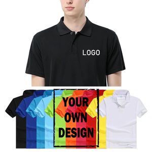 Herenpolo's Op maat bedrukt poloshirt casual heren- en damespolo DIY korte mouwen reclameteam herdenkingsshirt 230720