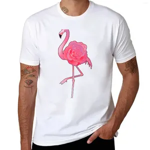 Polos pour hommes T-shirt à manches courtes avec motif flamant rose