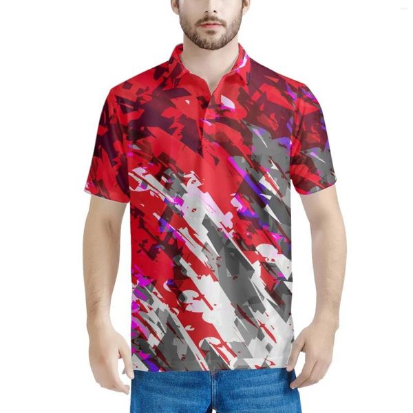 Polos para hombre Jersey de ciclismo Ropa deportiva Patrón abstracto Verano Casual Hombres Mujeres Polos de manga corta Diseño personalizado Top 30 colores