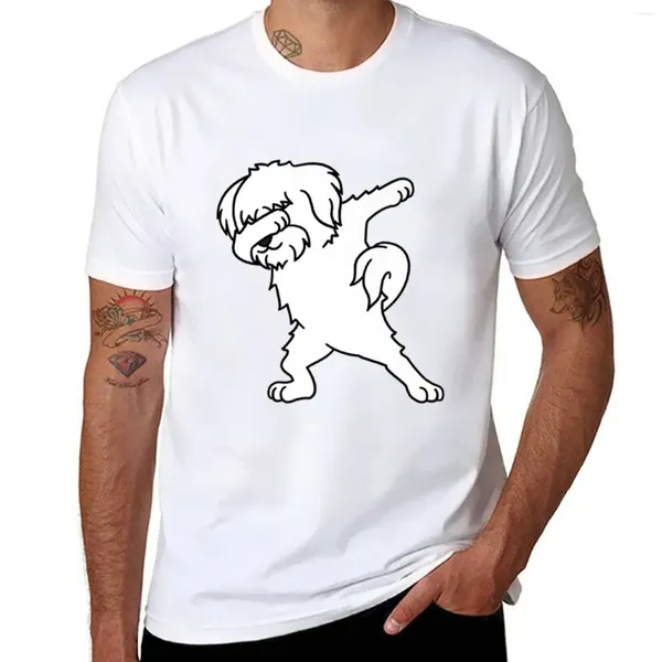 Polos pour hommes Dabbing Coton De Tuléar Dab Dance Dog T-Shirt Tops d'été Anime Sports Fan T-shirts Vêtements esthétiques T-shirts pour hommes Pack