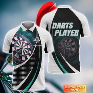 Herenpolo's Dartsteamspeler Gepersonaliseerde 3D All Over Printed Herenpoloshirt Zomershirt met korte mouwen Street Casual POLO-shirttops WK23 230711