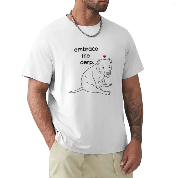 Polos pour hommes Derpy Dog Pitbull T-Shirt drôle personnalisé douane concevoir votre propre édition T-Shirt hommes