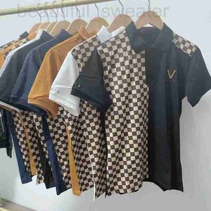 Heren Polo's Designer 2022 Heren Ontwerpers Polo T-shirt Mode Mannen Homme Zomer Shirts Borduren High Street Trend Top Tee Aziatische maat M-XXXL BEGE
