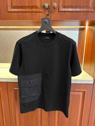 Diseñador de polos para hombres 2023 La misma camiseta de cuello redondo para clientes de gama alta Algodón peinado Moda de lujo P Home Trend SH8A