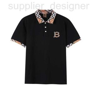 Designer de polos masculin Ba Jia Summer NOUVEAU T-shirt à manches courtes à carreaux Polo polyvalent Shanba Baoshen 3nuu