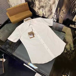Men's Polos diseñador de negocios elástico Elástico Pure Poplin tela de guerra Tab Horshorse TB Camisa de manga corta para hombres 731B